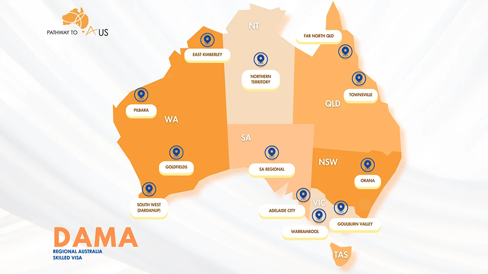 Australia Map To Explain Dama Process